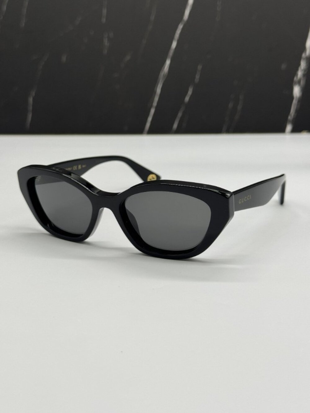 NEW GUCCI GG1638S 001 SUNGLASSES BLACK WOMEN EYEWEAR - Picture 3 of 10
